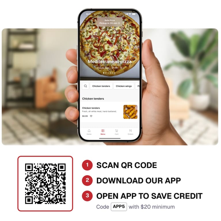 Download Our Bella Pizza App & Save