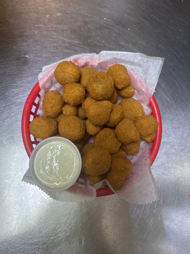 Fried mushrooms.